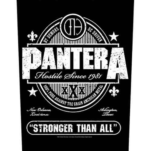 Pantera Patches - Woven Sew On - Hostile Since 1981 Stronger Than All