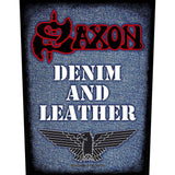 Saxon Patches - Woven Sew On - Denim & Leather