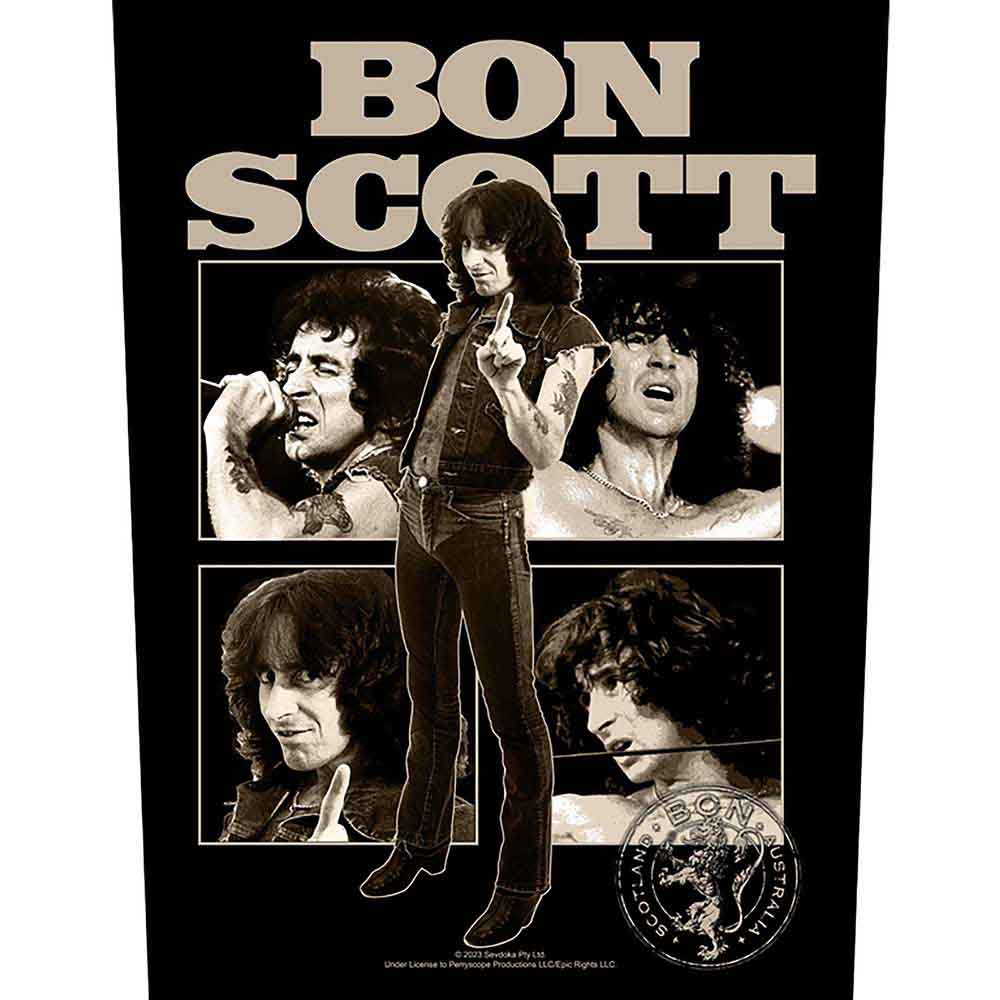 Bon Scott Patches - Woven Sew On - Collage