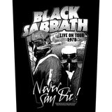 Black Sabbath Patches - Woven Sew On - Never Say Die