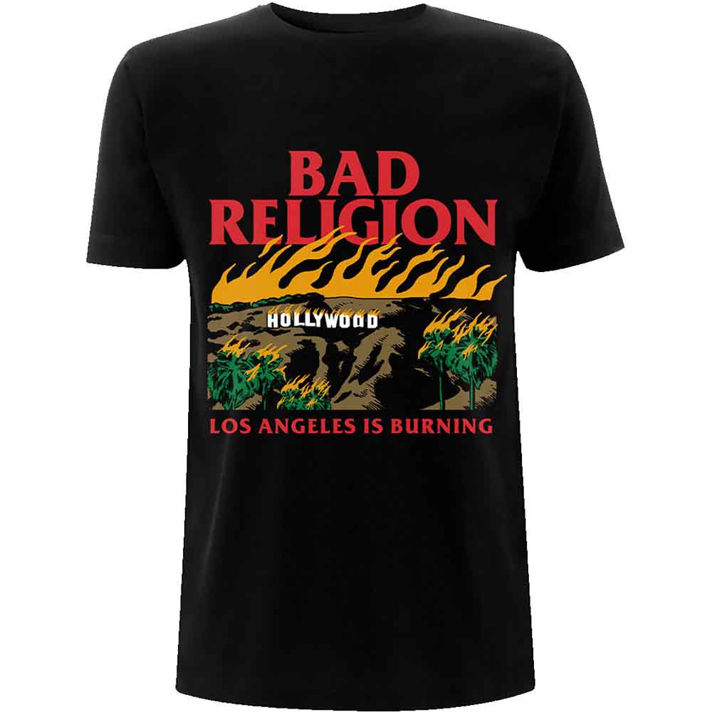 Bad Religion T Shirt - Burning Black | Buy Now For 24.99