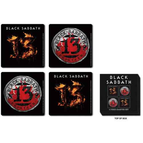 Black Sabbath Coasters Cork Coaster Sets - 13 4 Piece Set Cork