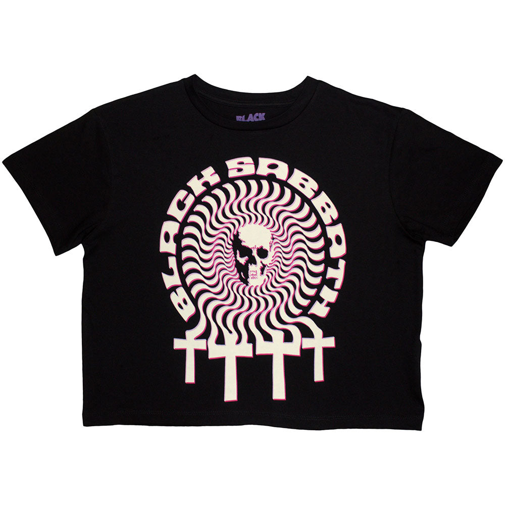 Black Sabbath Women's Crop Top - Hypnotic Skull | Buy Now For 24.99