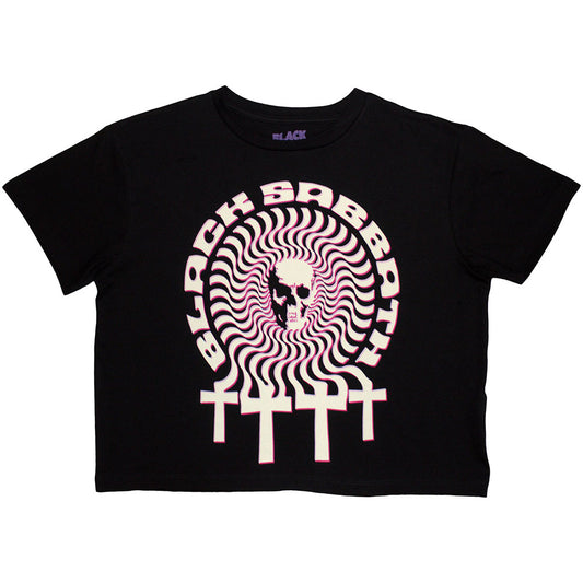 Black Sabbath Women's Crop Top - Hypnotic Skull | Buy Now For 24.99