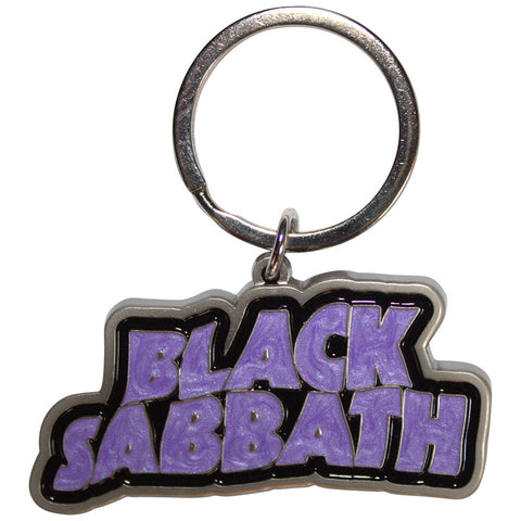 Black Sabbath Standard Keychains - Wavy Logo Bordered