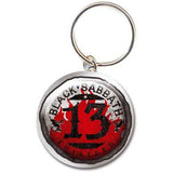 Black Sabbath Metal Items Standard Keychains - 13 Flame Circle Metal