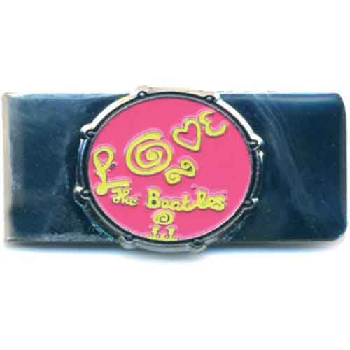 The Beatles Money Clips - Love Drum Pink/Chrome Finish