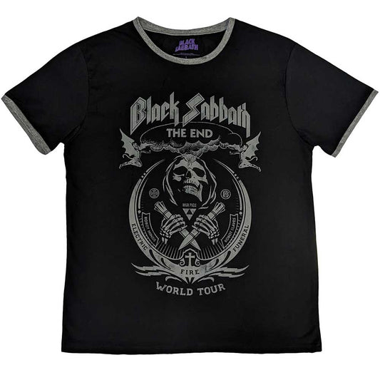 Black Sabbath T Shirt - The End Mushroom Cloud Ringer