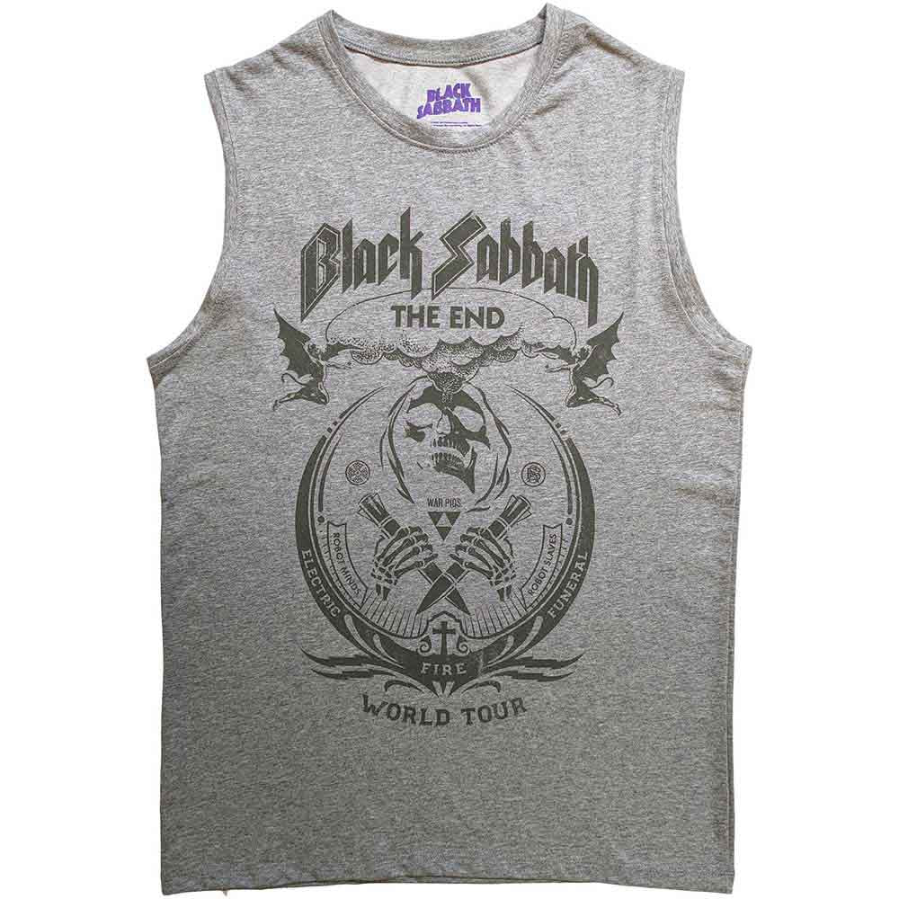 Black Sabbath Vest Top - The End Mushroom Cloud