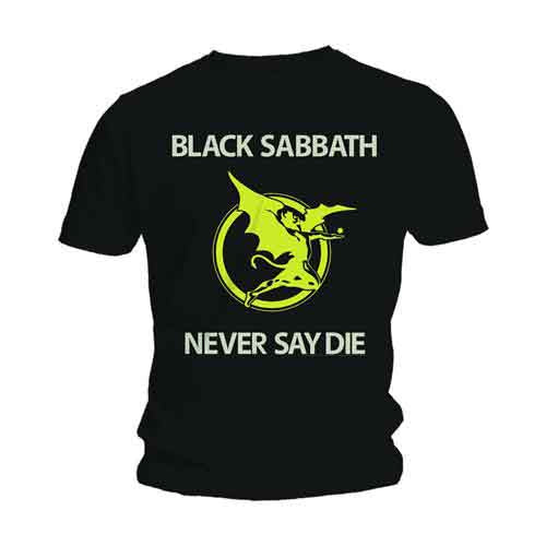 Black Sabbath T Shirt - Never Say Die | Buy Now For 24.99