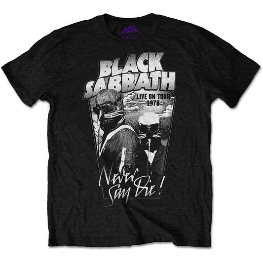 Black Sabbath T Shirt - Never Say Die Grey Tone