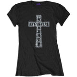 Black Sabbath Woman's T Shirt - Cross Diamante
