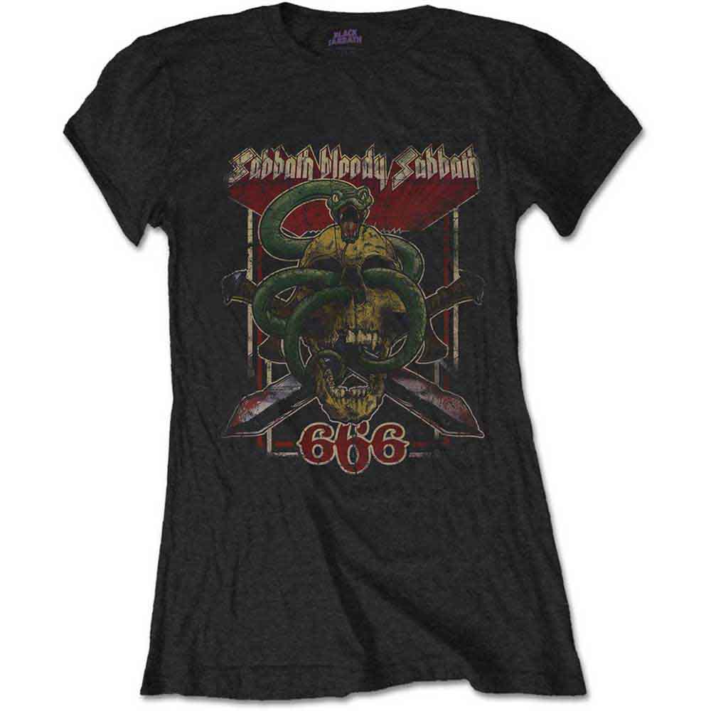 Black Sabbath Woman's T Shirt - Bloody Sabbath 666