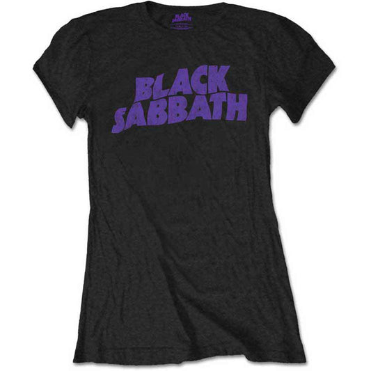 Black Sabbath Woman's T Shirt - Packaged Vtge Wavy Logo