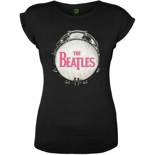 The Beatles Woman's T Shirt - BLL Drum Fuschia Glitter