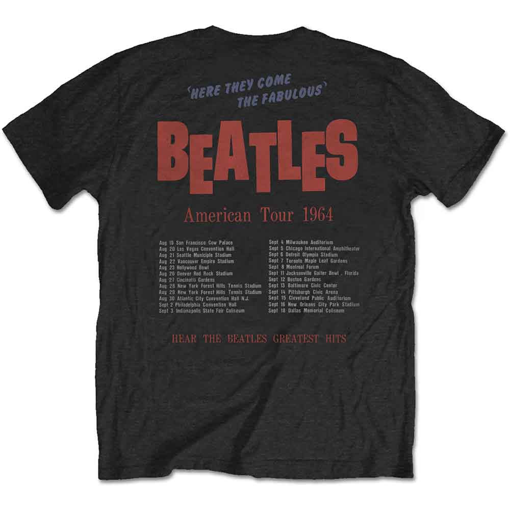 The Beatles T Shirt - American Tour 1964 Back Print