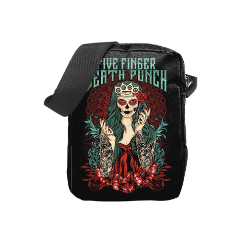 Rocksax Five Finger Death Punch Crossbody Bag - Day Of The Dead