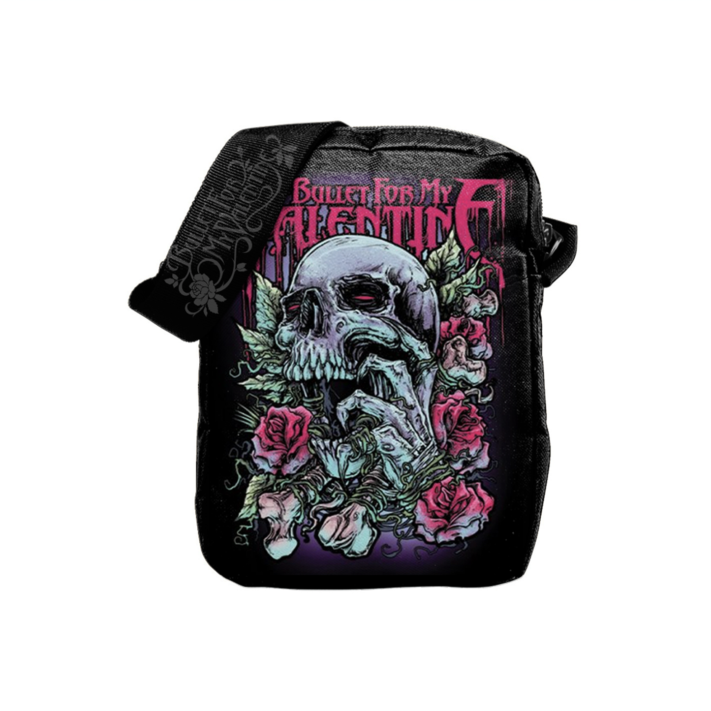 Rocksax Bullet For My Valentine Crossbody Bag - Skull Red Eyes | Buy Now For 19.99 