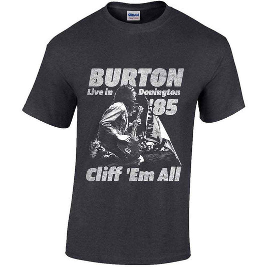 Cliff Burton T Shirt - Flag Retro