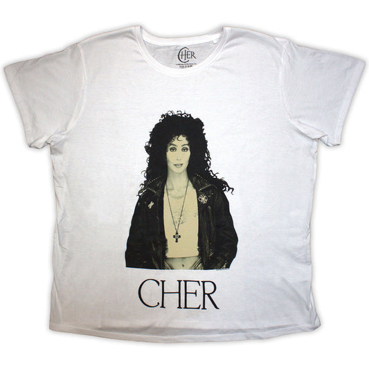 Cher Woman's T Shirt - Leather Jacket