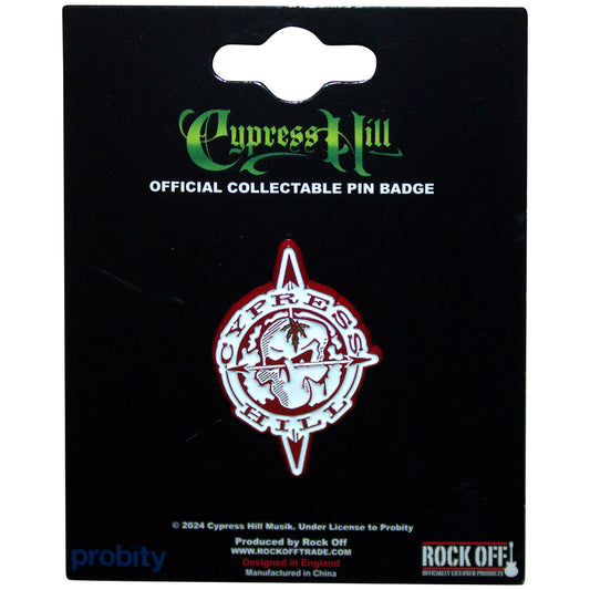 Cypress Hill Pin - Badge - Skull Compass