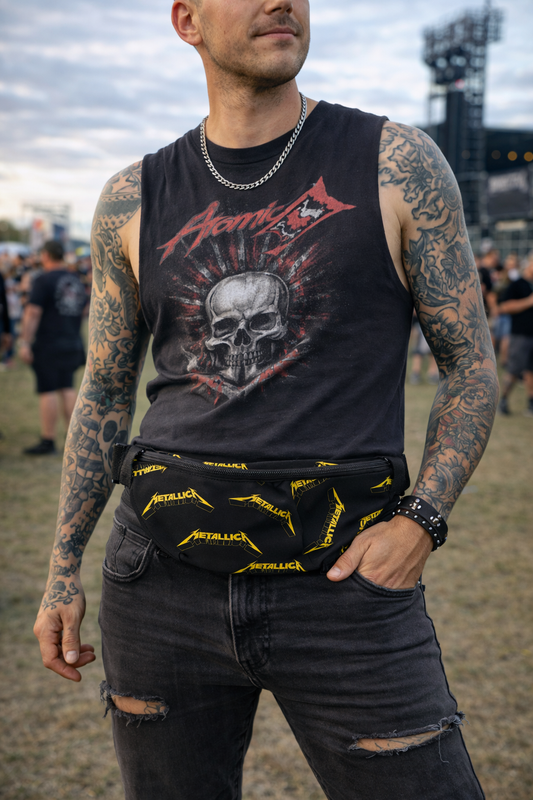 Rocksax Metallica Bum Bag (Fanny Pack)- Logo All Over Print