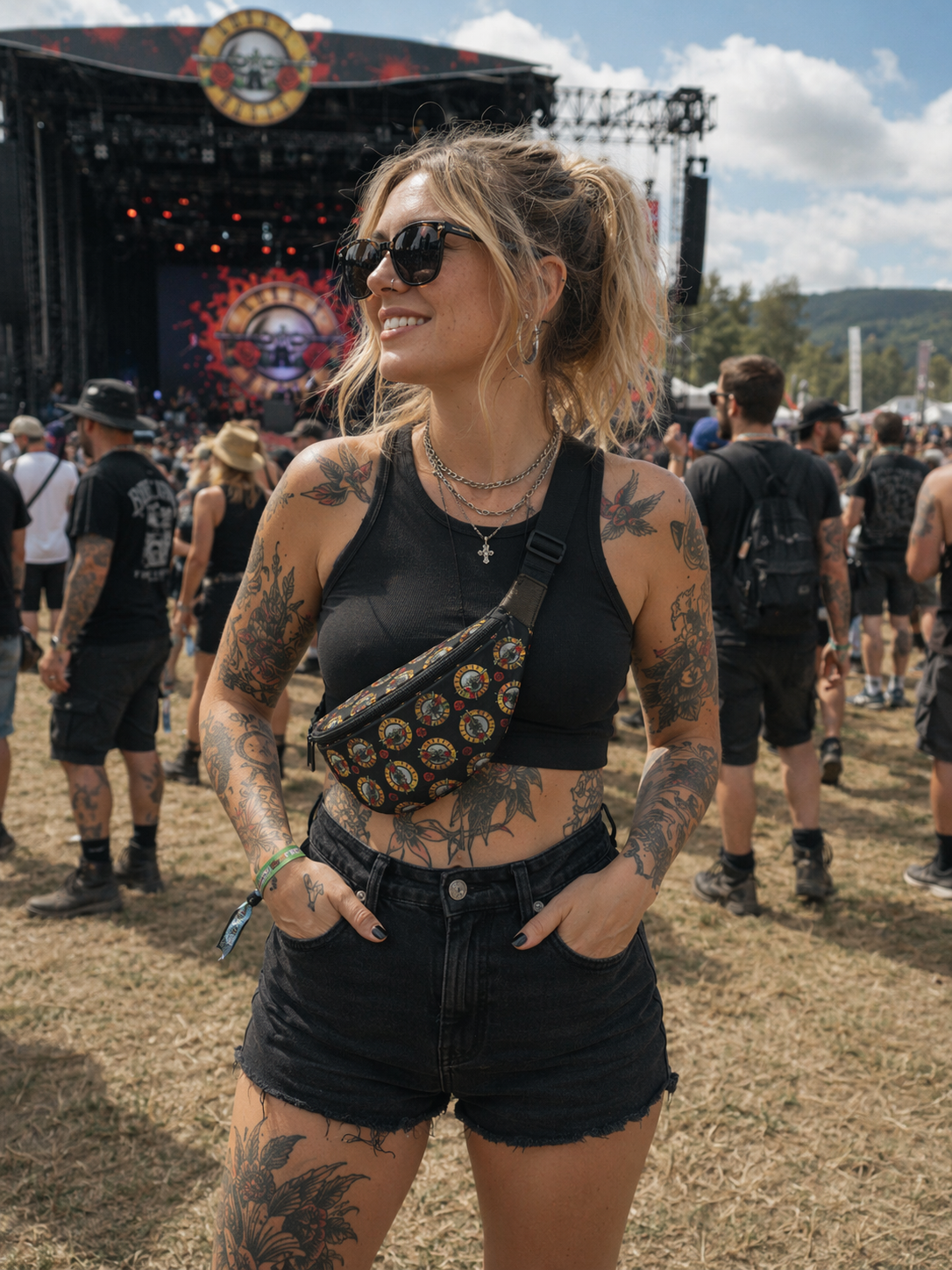 Rocksax Guns N' Roses Bum Bag (Fanny pack) - All Over Print