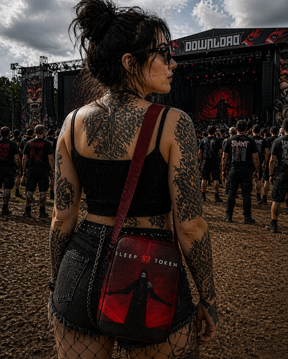 Rocksax Sleep Token Crossbody Bag - Red Light