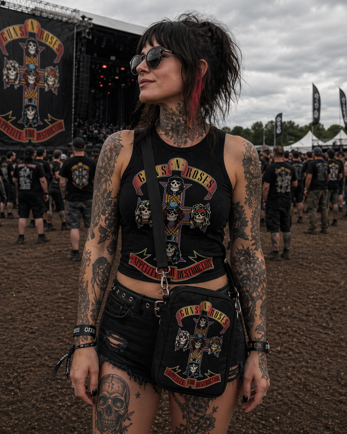 Rocksax Guns N' Roses Crossbody Bag - Appetite For Destruction