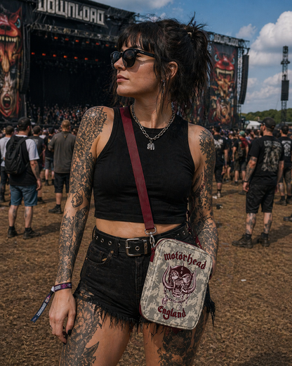 Rocksax Motorhead Crossbody Bag - England White