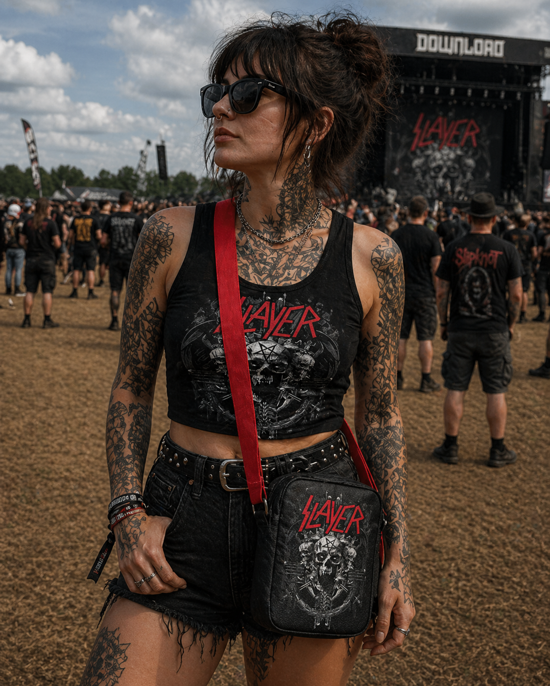 Rocksax Slayer Crossbody Bag - Skulls