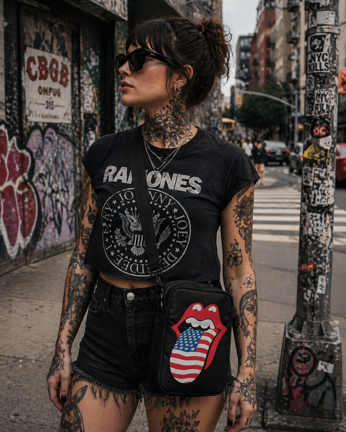 Rocksax The Rolling Stones Crossbody Bag - USA Tongue