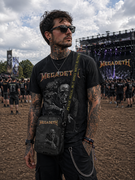 Rocksax Megadeth Crossbody Bag - Peace Sells