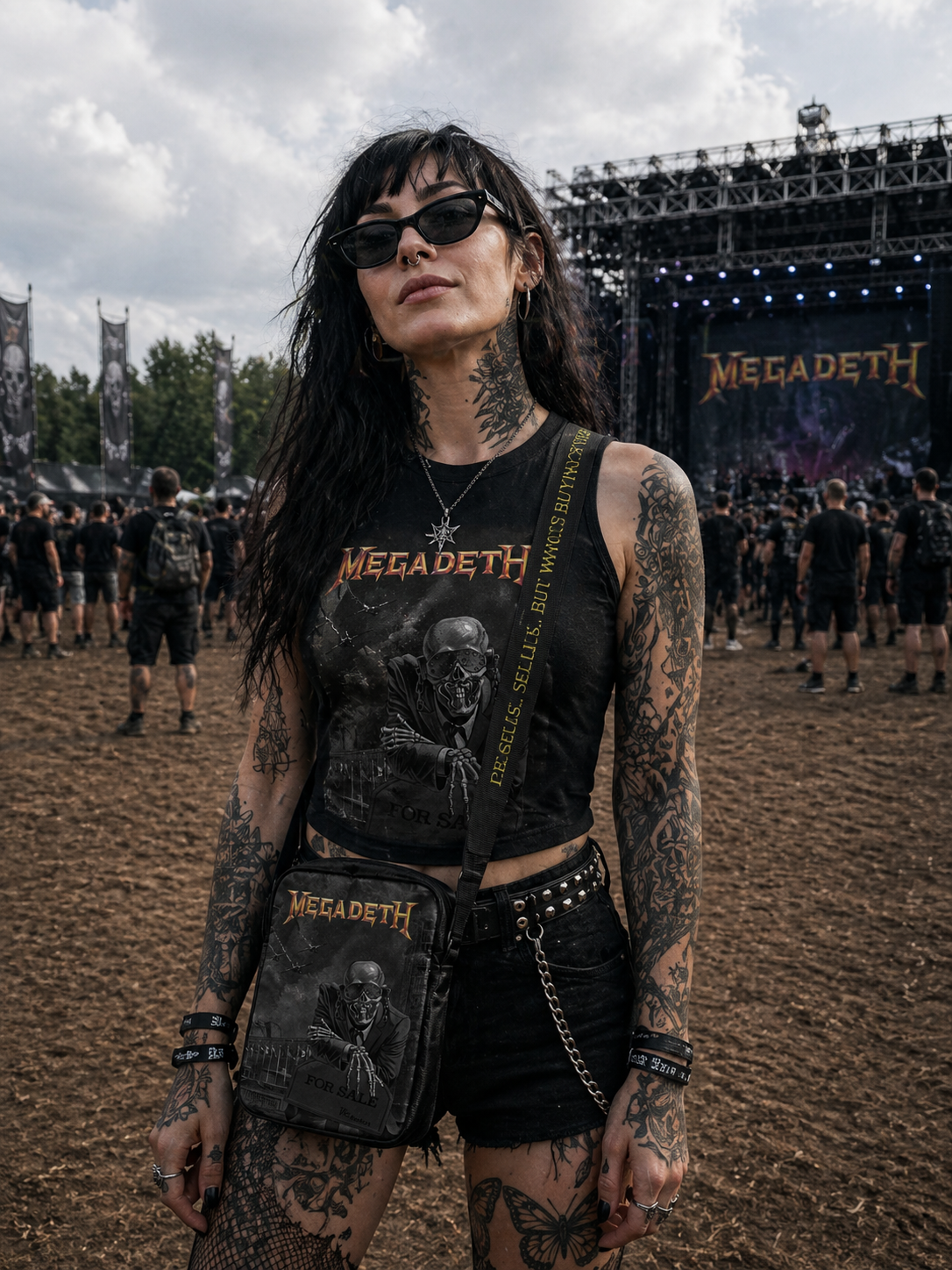 Rocksax Megadeth Crossbody Bag - Peace Sells