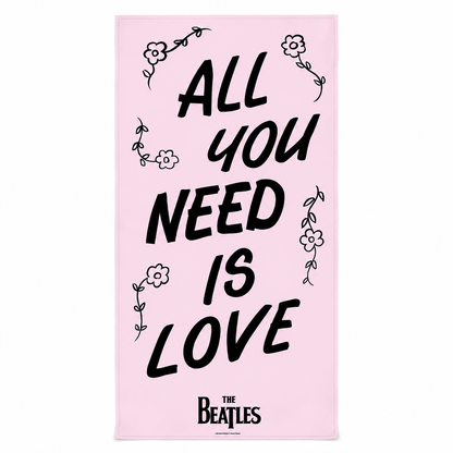 Rocksax The Beatles Towel - All The Need Is Love Flowers