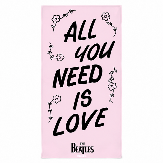 Rocksax The Beatles Towel - All The Need Is Love Flowers
