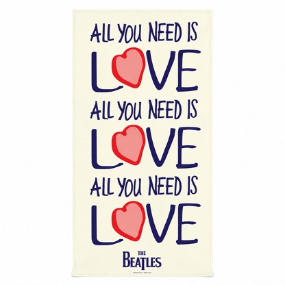 Rocksax The Beatles Towel - All The Need Is Love Repeat