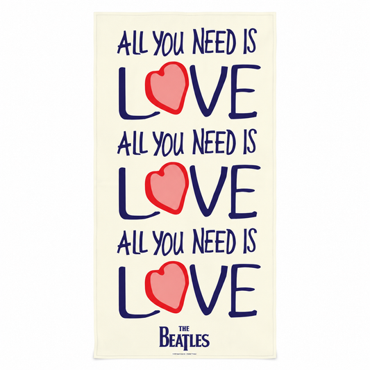 Rocksax The Beatles Towel - All The Need Is Love Repeat