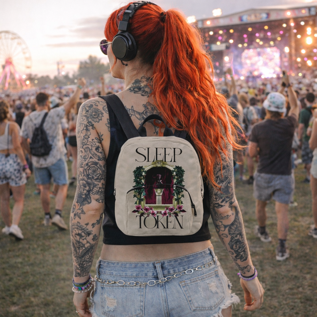 Rocksax Sleep Token Mini Backpack - Statue Cream