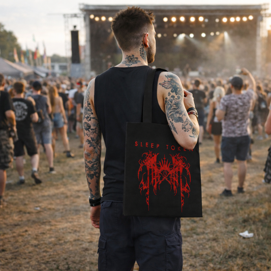 Rocksax Sleep Token Tote Bag - Grunge Logo