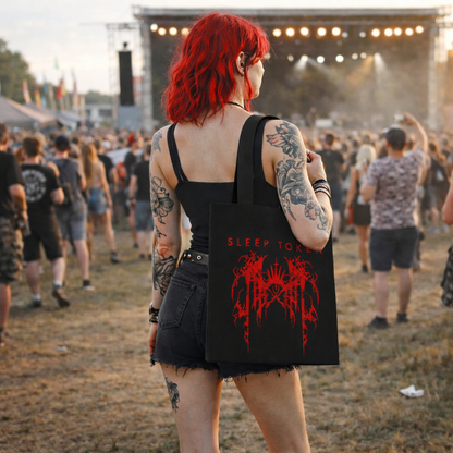 Rocksax Sleep Token Tote Bag - Grunge Logo