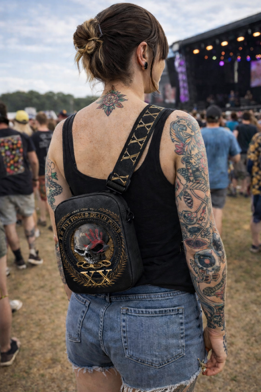 Rocksax Five Finger Death Punch Crossbody Bag - Vendi Vidi  Vici