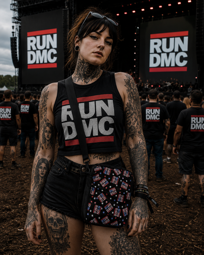 Rocksax Run DMC Crossbody Bag - USA Logo