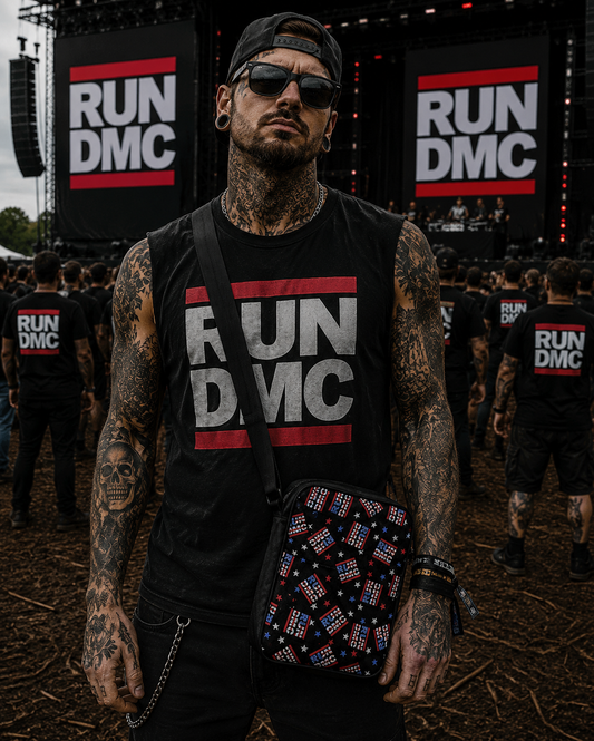 Rocksax Run DMC Crossbody Bag - USA Logo
