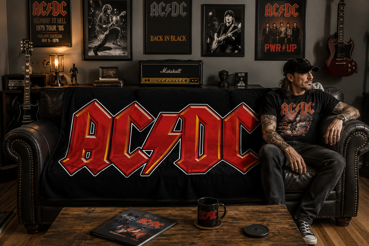 Rocksax AC/DC Blanket  -  Logo Black