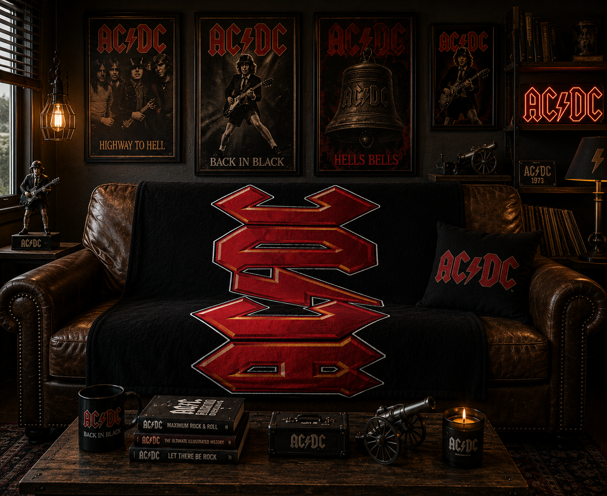 Rocksax AC/DC Blanket  -  Logo Black