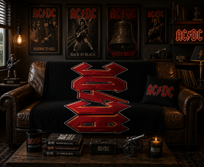 Rocksax AC/DC Blanket  -  Logo Black