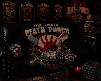 Rocksax Five Finger Death Punch  Blanket - Got Your Six