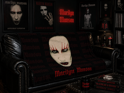 Rocksax Marilyn Manson Blanket - Lips