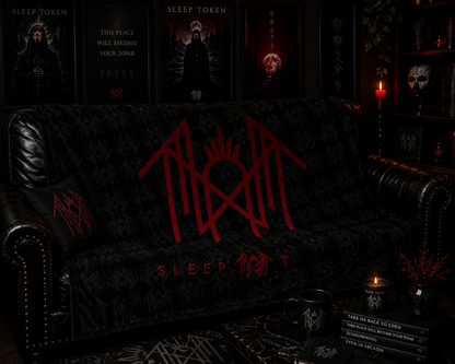 Rocksax Sleep Token  Blanket - Red Logo